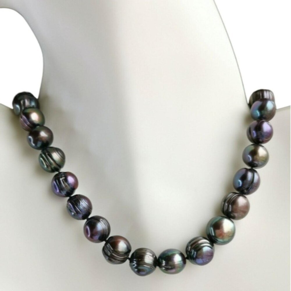 Baroque Tahitian Black Pearl necklace 18 Inches 🆕